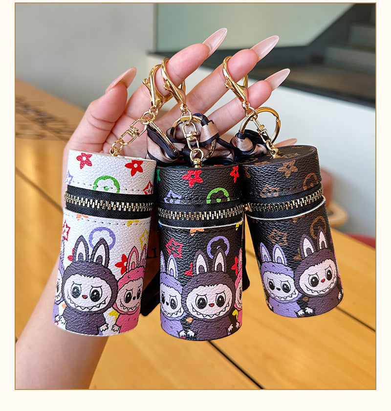 LV Labubu Lipstick Keychain