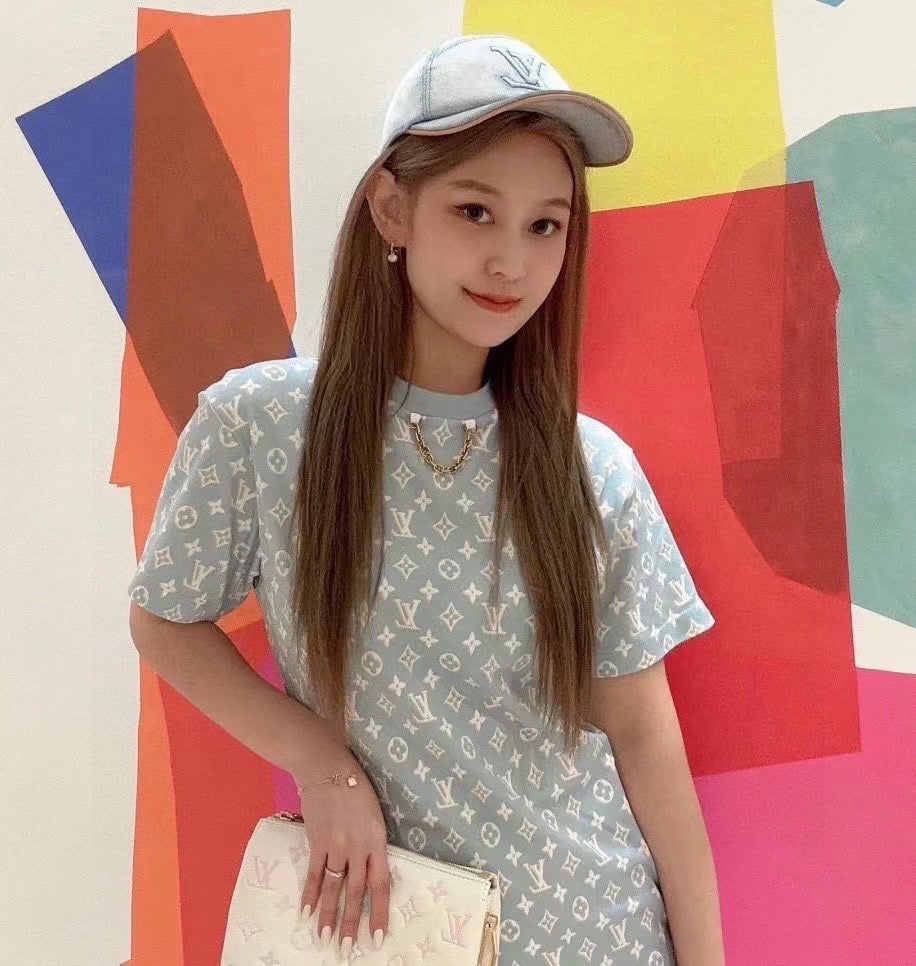 LV Pink Circle Necklace Bracelet Earrings