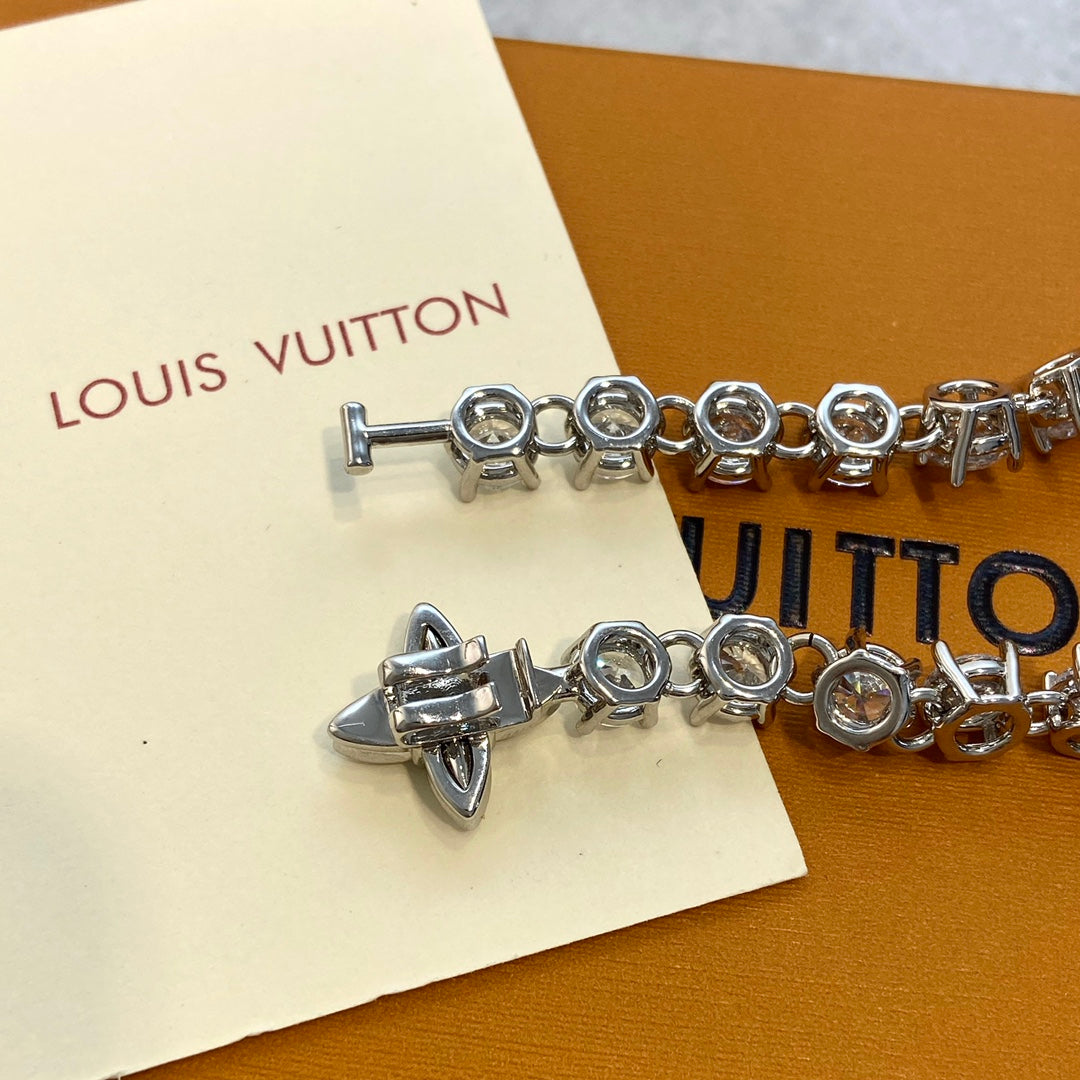 LV Diamond Cuban Chain Bracelet