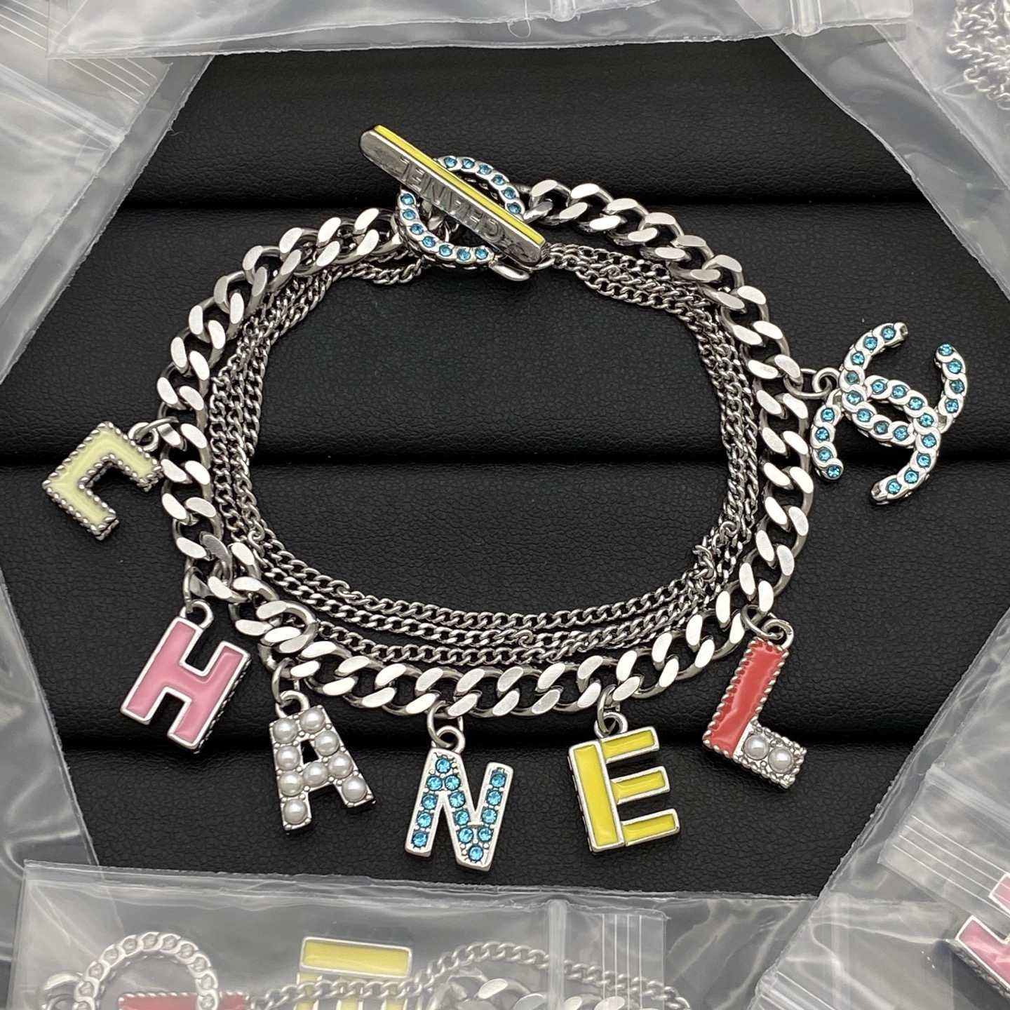 Chanel Letter Necklace Bracelet