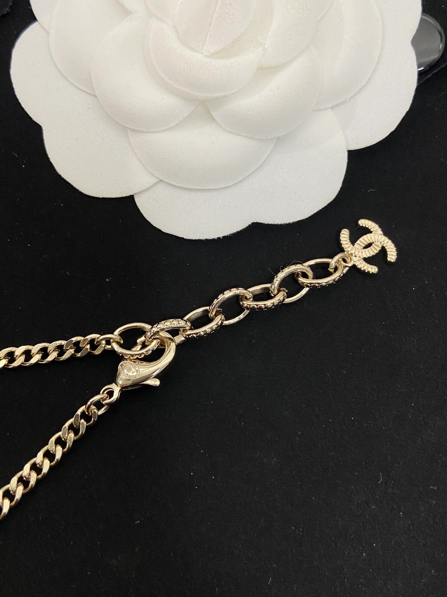 Chanel Black Heart Pendant Necklace