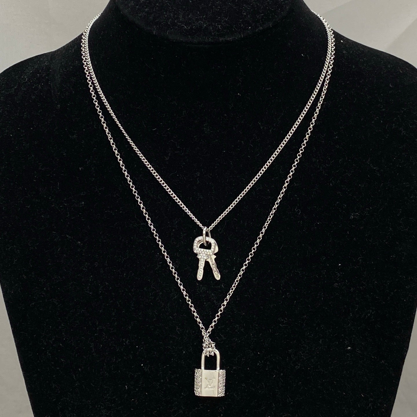 LV Lock and Key Necklace