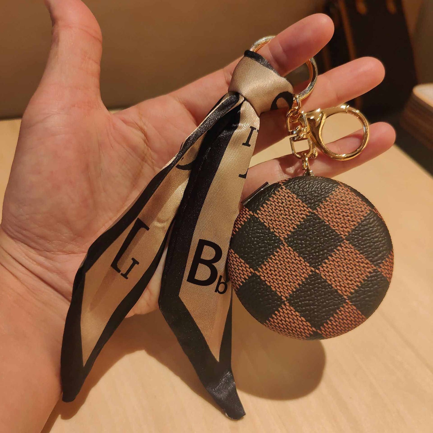 LV Circle Mirror Keychain