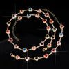 Colorful Heart Diamond Bracelet Necklace