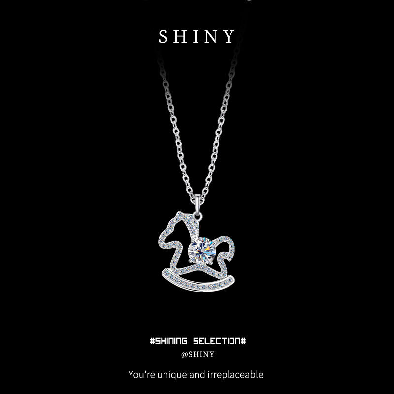 Pony Moissanite Necklace