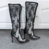 Christian Louboutin Black Lace Boots