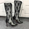 Christian Louboutin Black Lace Boots