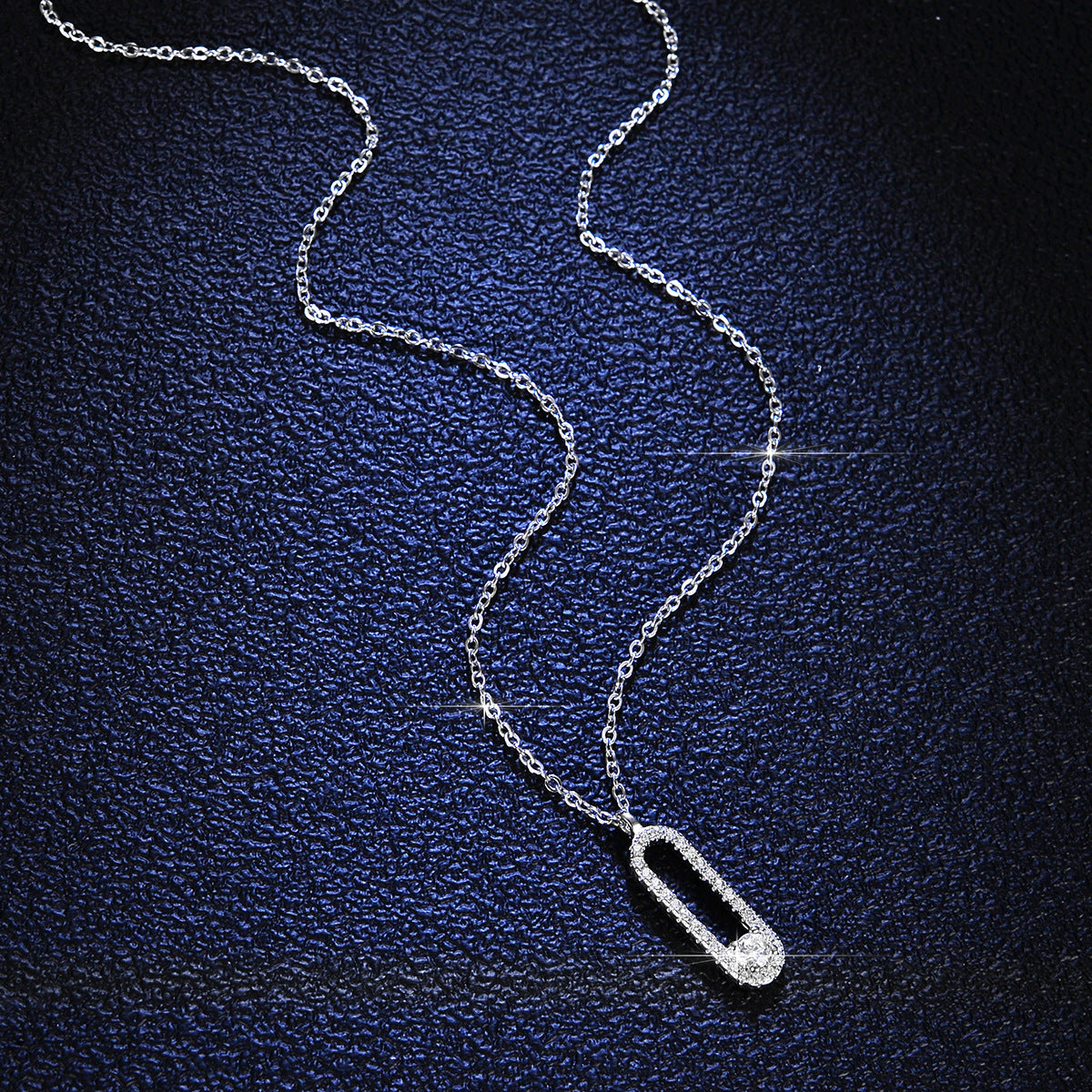 Moissanite Clip Necklace