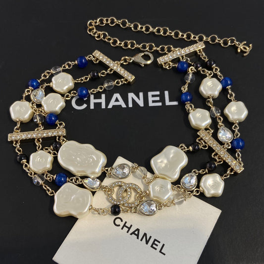 Chanel Pearl Sweater Necklace Choker
