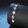 Moissanite Sterling Silver Clover Bracelet