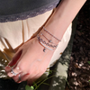 Moon Pendant Pearl Bracelet