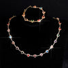 Colorful Heart Diamond Bracelet Necklace