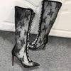 Christian Louboutin Black Lace Boots