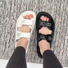 Chanel White Black Leather Sandal