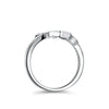 Full Moissanite Double Star Crossover Moissanite Ring