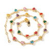 Colorful Heart Diamond Bracelet Necklace