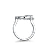 Moon Shape 1CT Moissanite Ring
