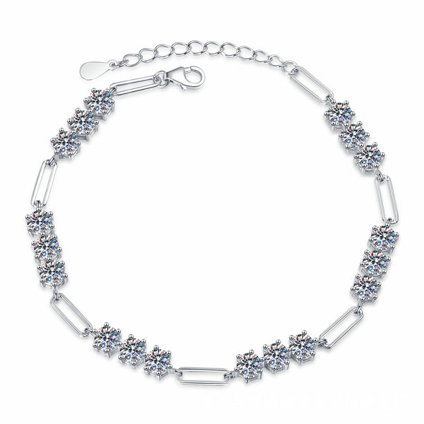 5.4CT Chain Link Bracelet Moissanite Bracelet