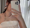 Chanel Leather Gold Bag Necklace