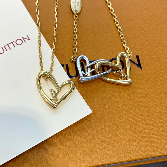 LV Heart Necklace Bracelet