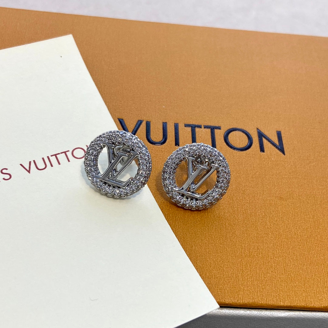 LV Circle Diamond Earrings