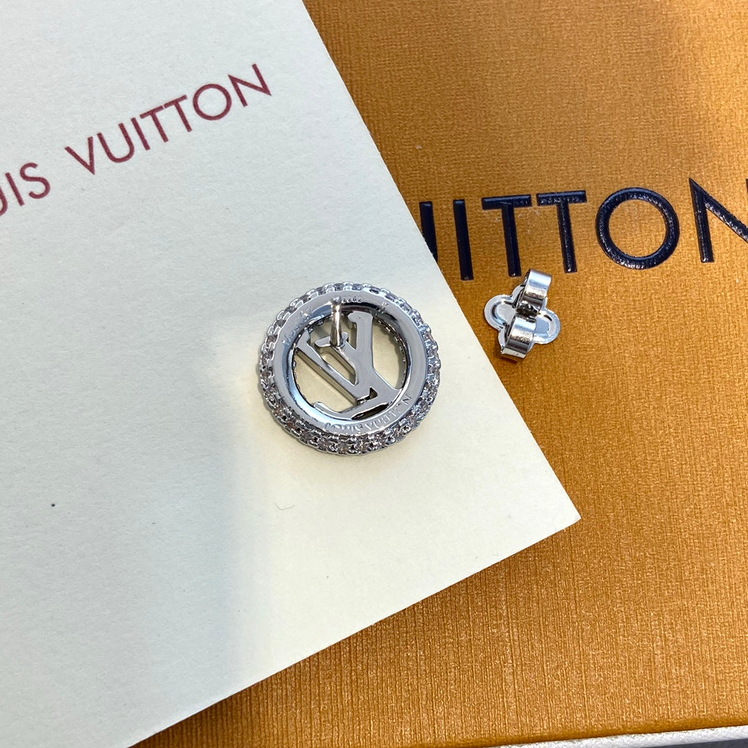 LV Circle Diamond Earrings