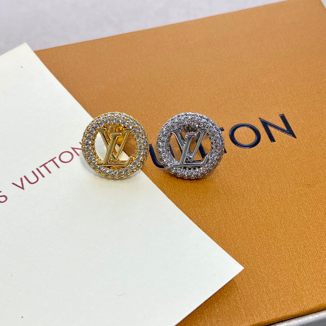 LV Circle Diamond Earrings