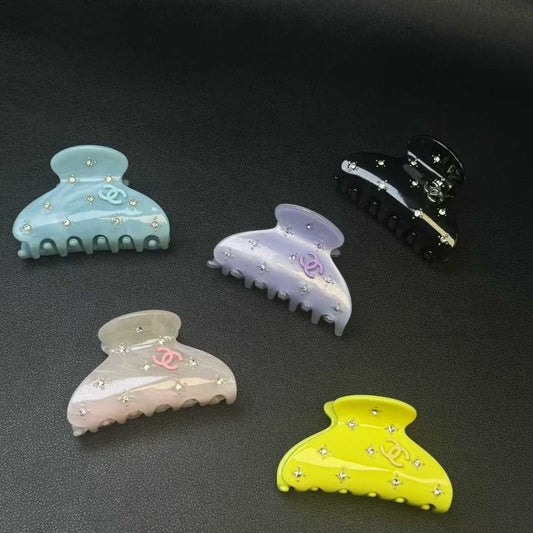 Chanel Small Colorful Hair Claw (Total 5pcs)