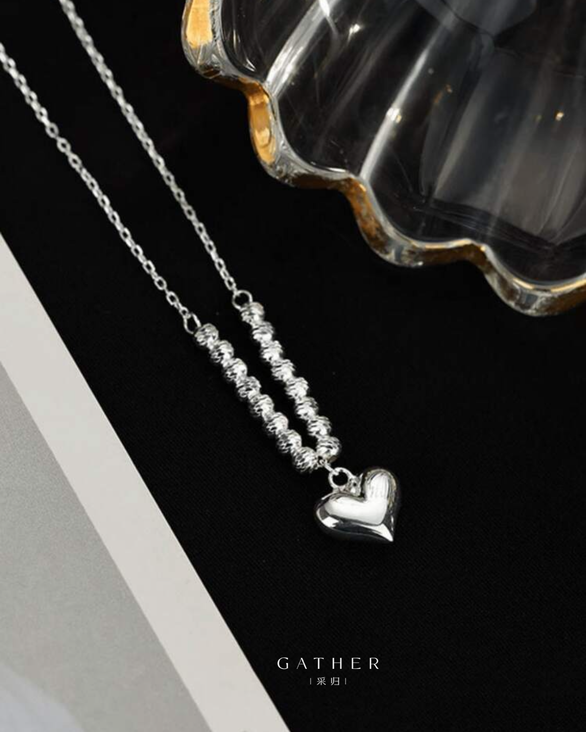 [#Love Pendant Necklace] Sterling Silver Love Pendant Necklace Women's Jewelry Valentine's Day Gift