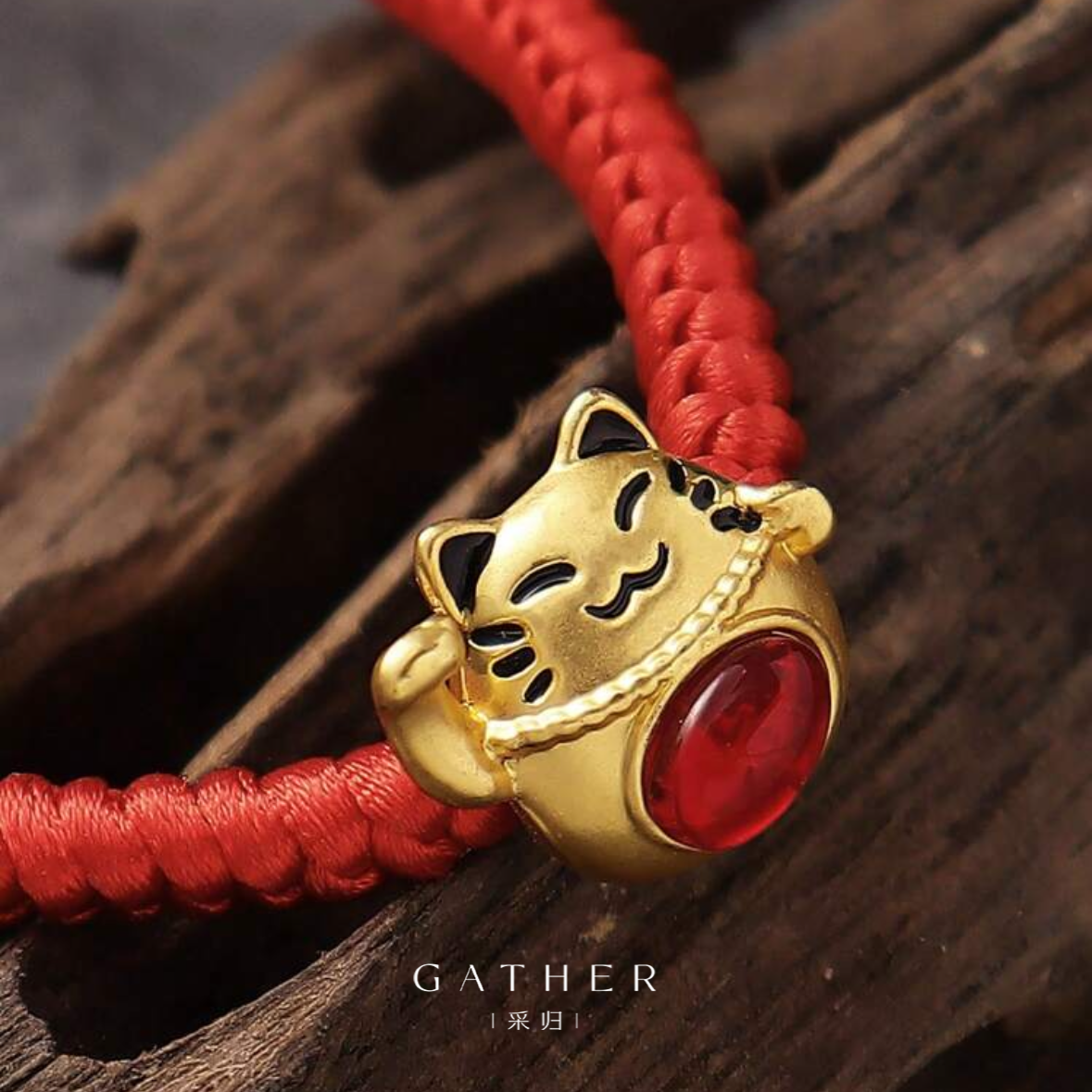 [#Lucky Cat Bracelet] Adorable Lucky Cat Fashion Handmade Red Rope Bracelet, Versatile Party Gifts & Causal Daily Wear For Women