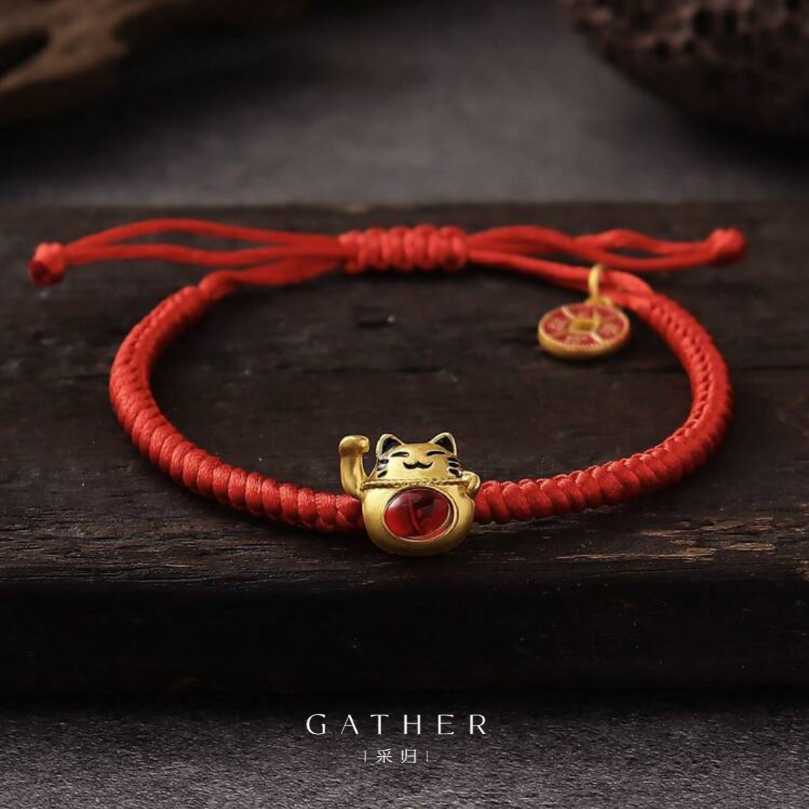 [#Lucky Cat Bracelet] Adorable Lucky Cat Fashion Handmade Red Rope Bracelet, Versatile Party Gifts & Causal Daily Wear For Women