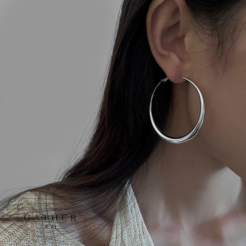 [#Big Hoop Earrings] Minimalist Exaggerated Round Hoop Earrings For Women