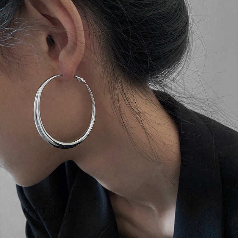 [#Big Hoop Earrings] Minimalist Exaggerated Round Hoop Earrings For Women