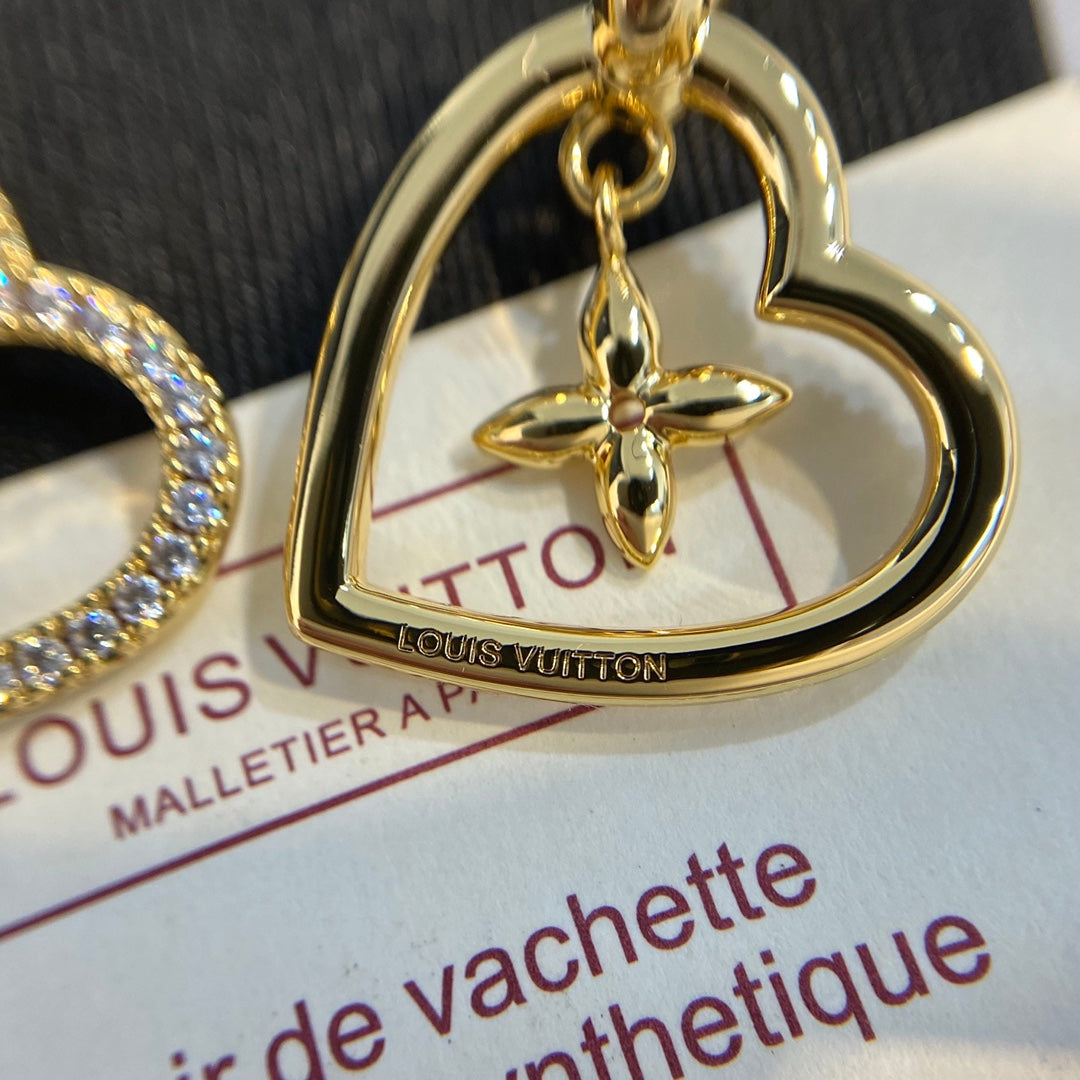 LV Heart Diamond Earrings