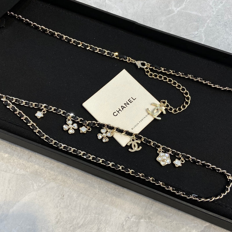 香奈儿黑色皮革腰带