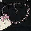 Chanel Pink Bowknot Sweater Chain