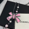 Chanel Pink Bowknot Sweater Chain