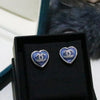 Chanel Blue Heart Necklace & Earrings