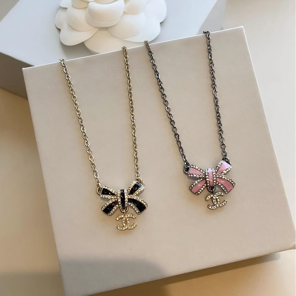 Chanel Bowknot Pendant Necklace