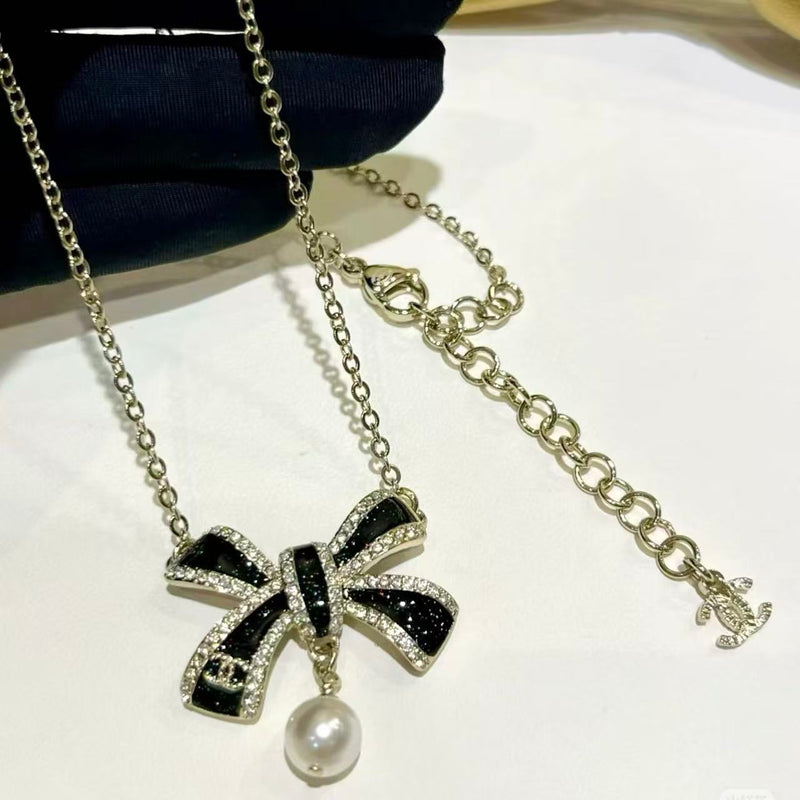 Chanel Bowknot Pendant Necklace