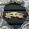 Chanel Pink Leather Bangle