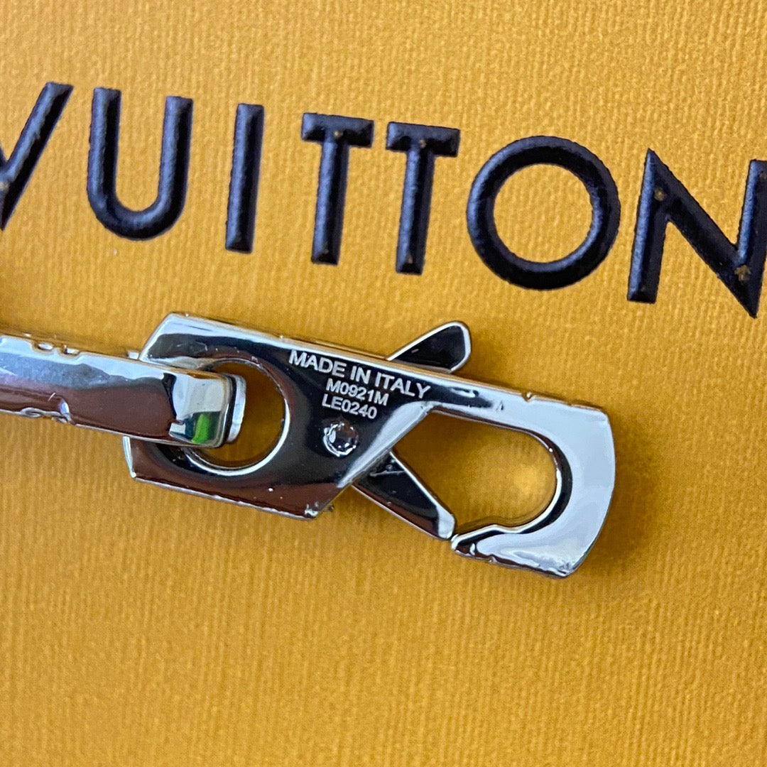 LV Square Cuban Chain Necklace Bracelet