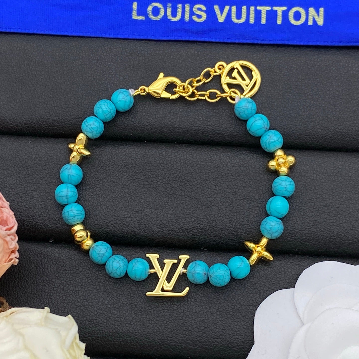 LV Bead Necklace Bracelet