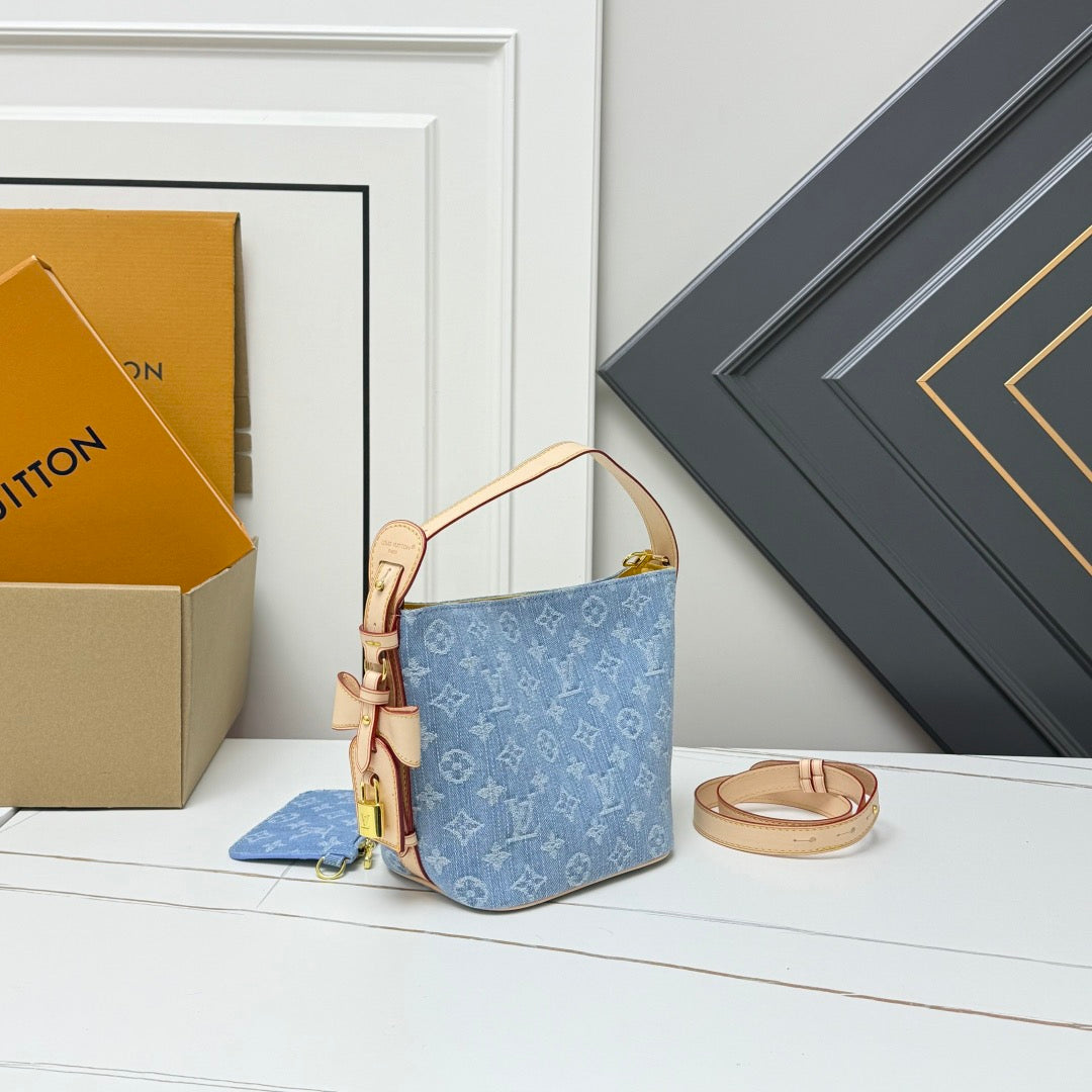 LV BB Denim Blue Shoulder Bag