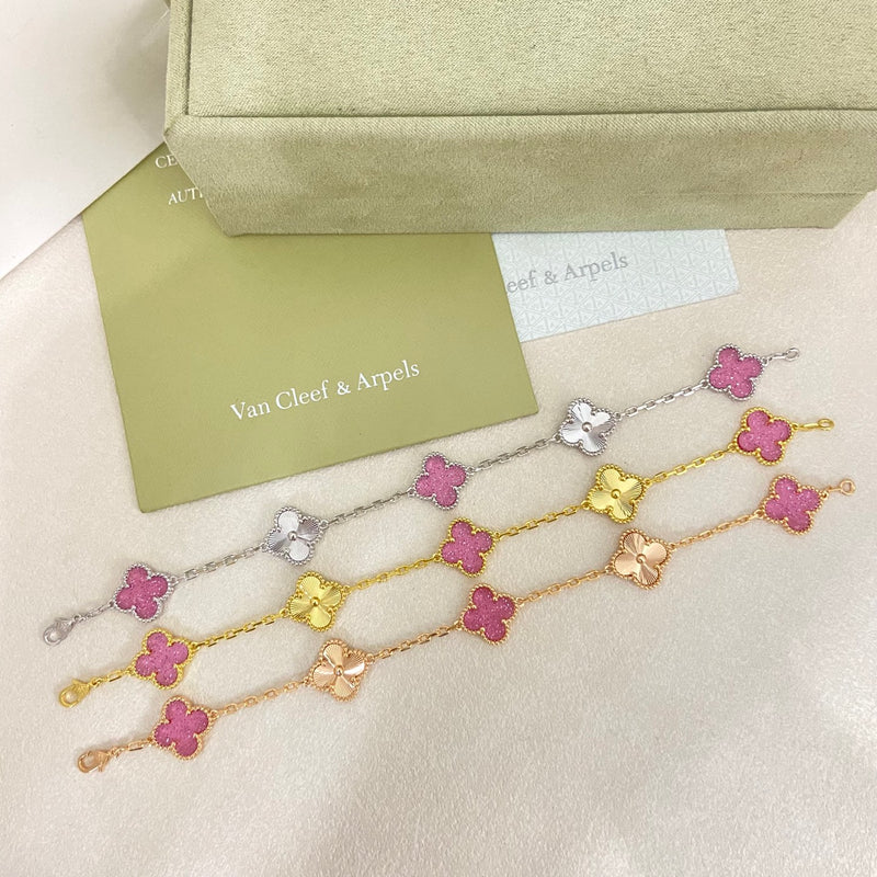 VCA Five Clover Bracelet - Pink