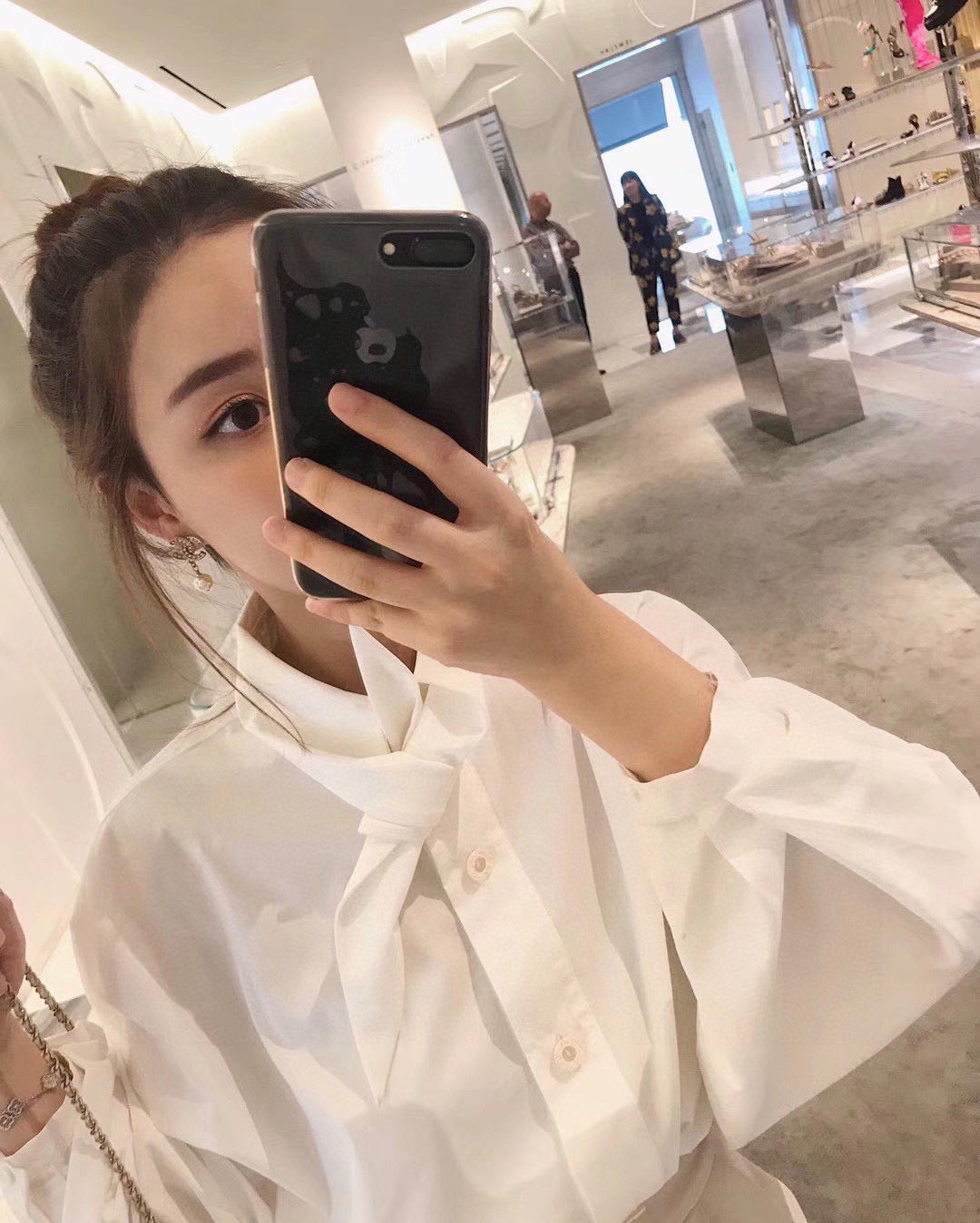 Chanel Diamond Pearl Earrings