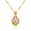 Sparkling Moissanite Sunflower Pendant Necklace