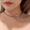 Chanel Black Leather Gold Choker