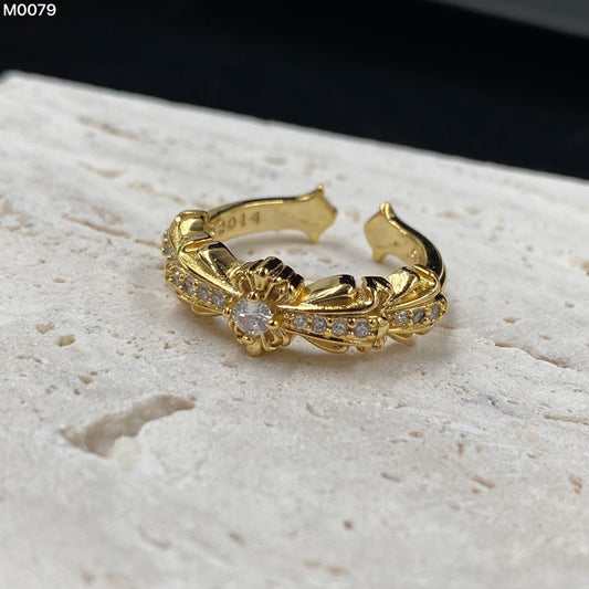 Chrome Hearts Diamond Open-End Ring