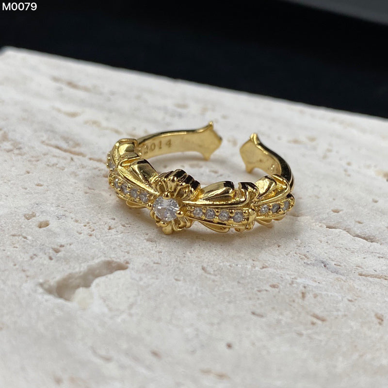 Chrome Hearts 钻石开口戒指